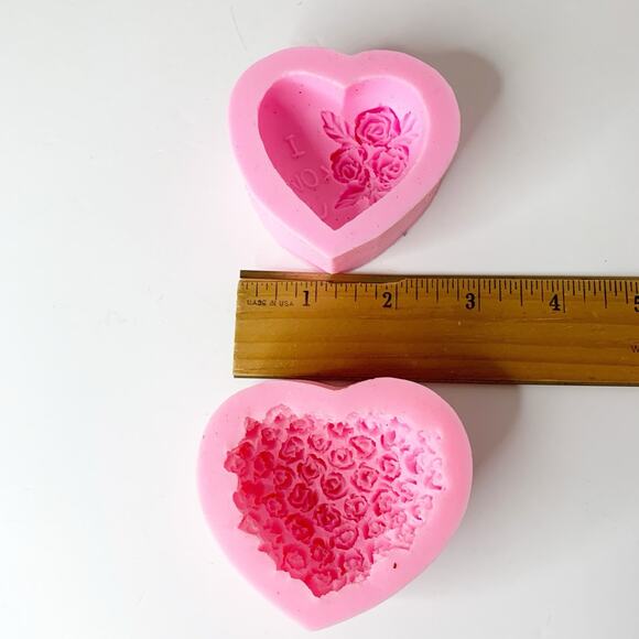 Silicone Mold Lot Of 3 Heart Snowflake Mould Wax Soap Chocolate Resin Clay - Picture 10 of 11